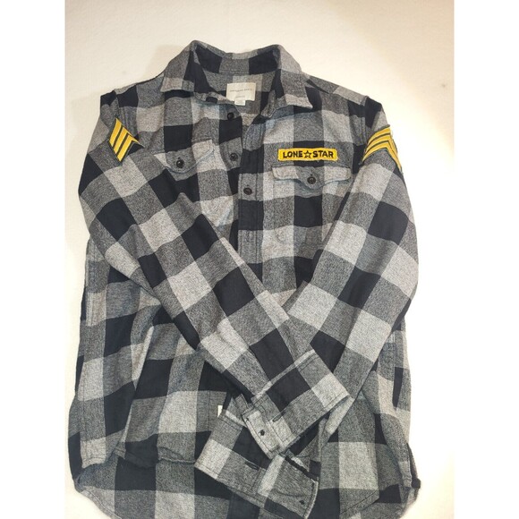 American Eagle Outfitters Other - American Eagle MENS Unique Top Gun  Flannel Shirt Black And Grey
